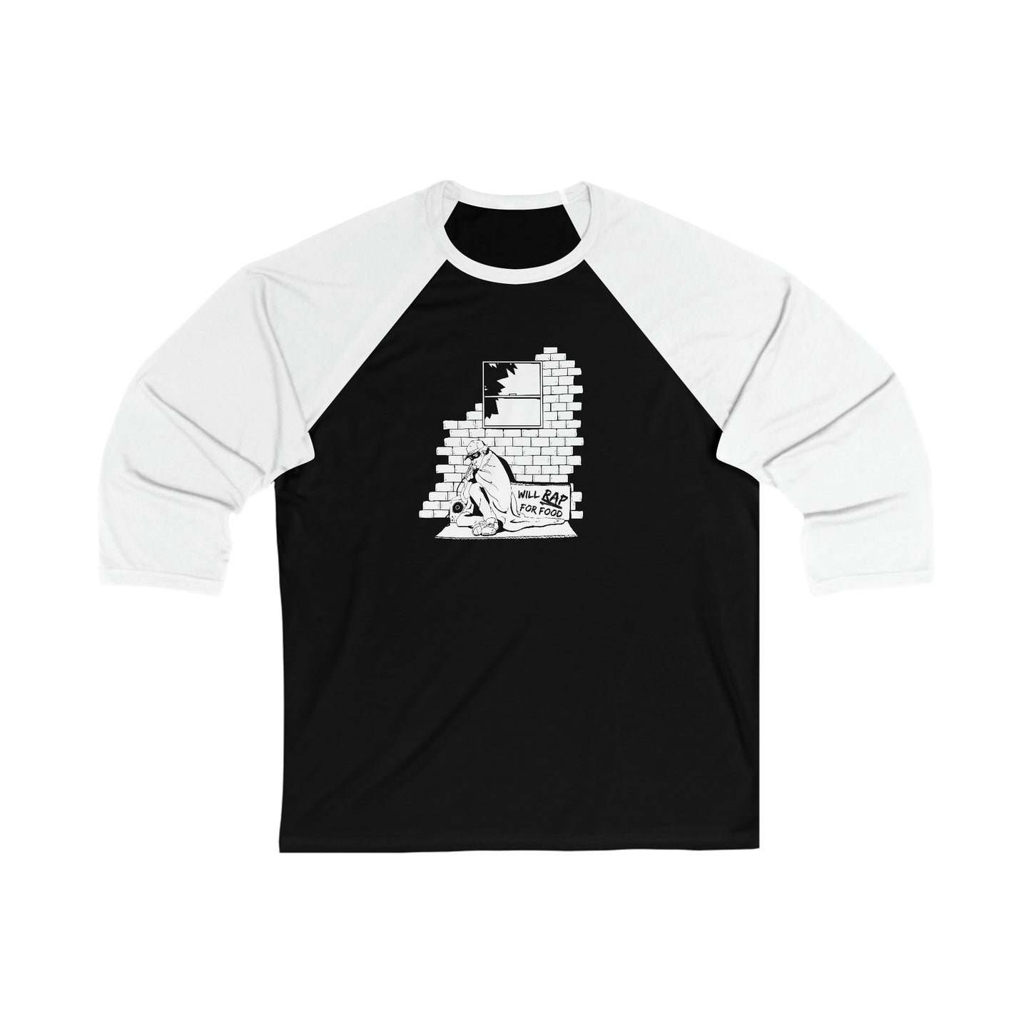 Baseball Tee | Will Rap For Food Design