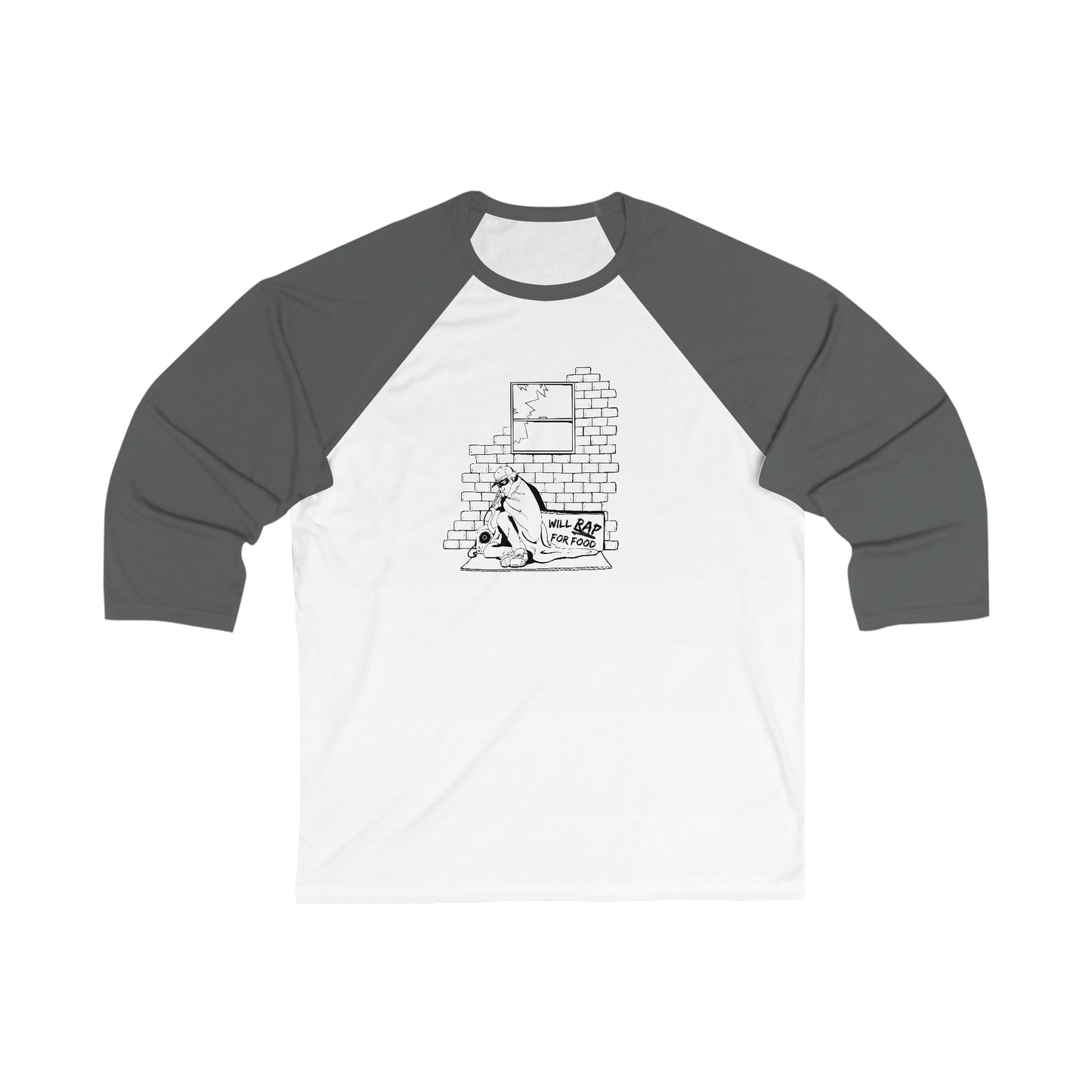 Baseball Tee | Will Rap For Food Design