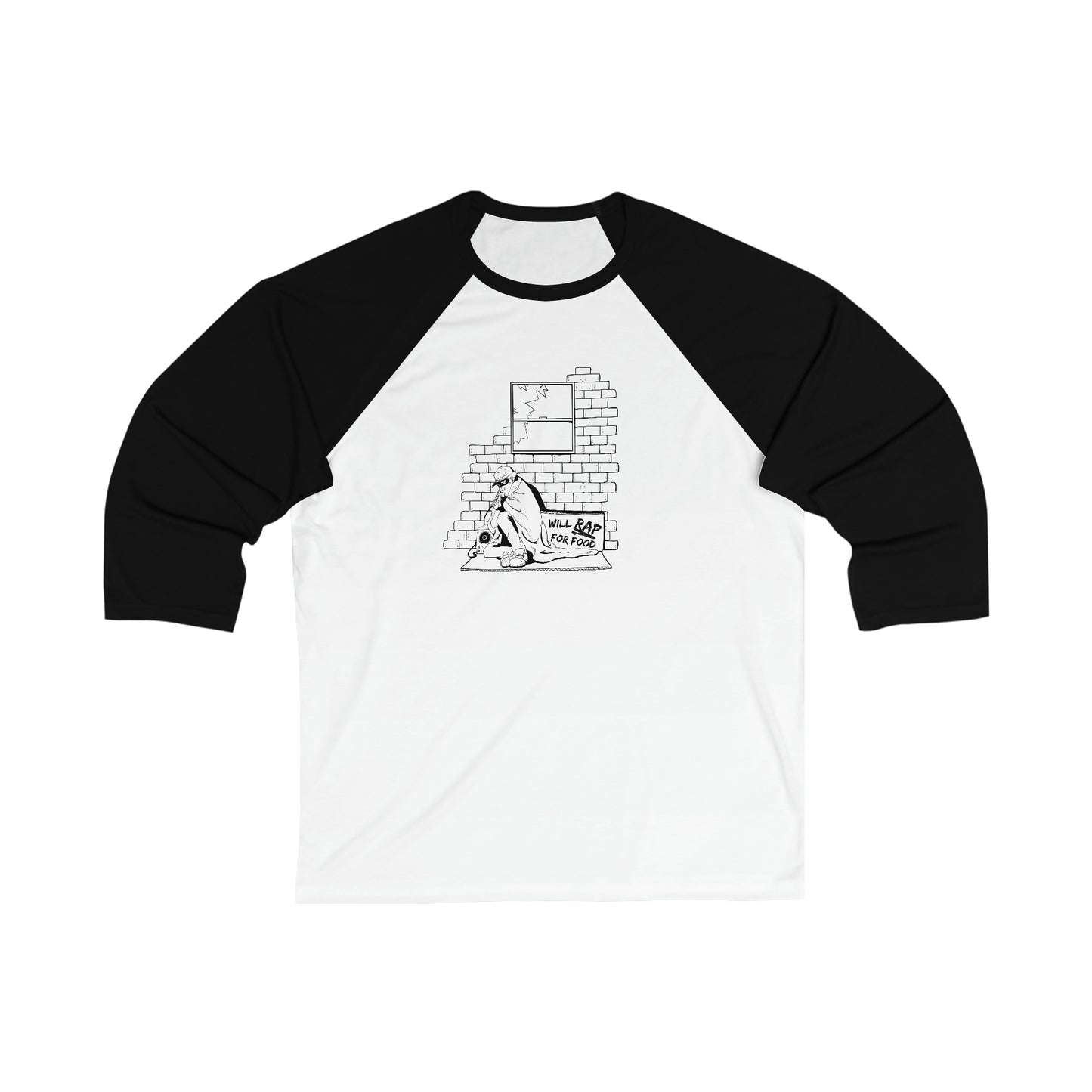Baseball Tee | Will Rap For Food Design