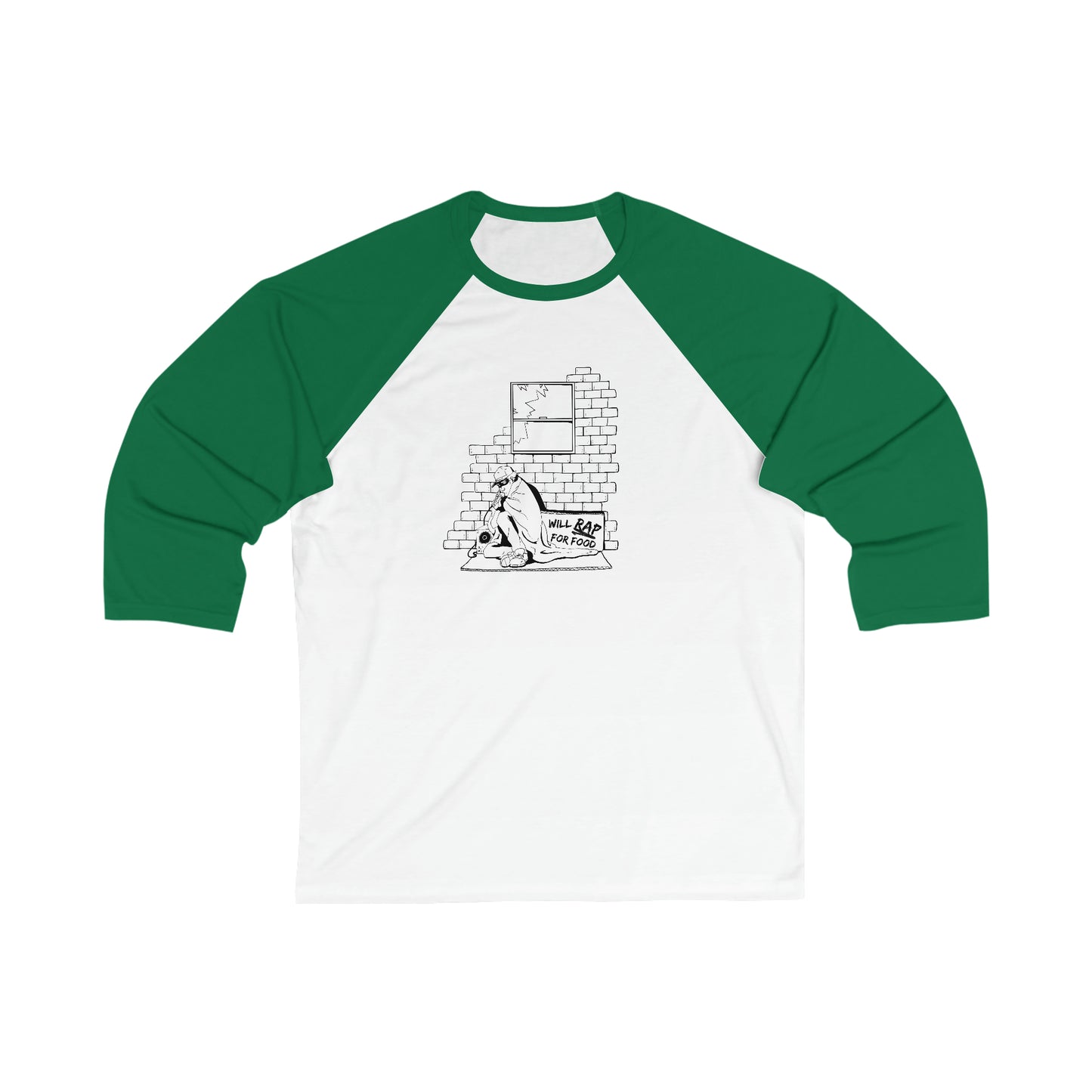 Baseball Tee | Will Rap For Food Design