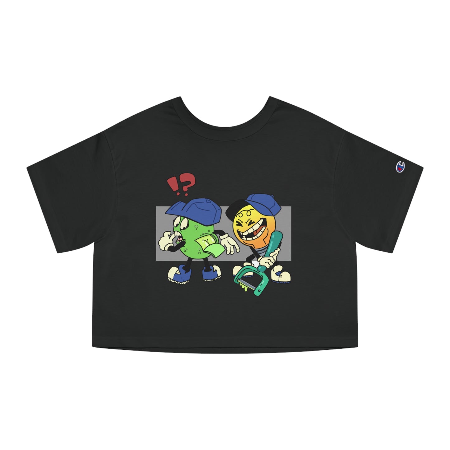 Cropped Tee | Lime Peeling Design