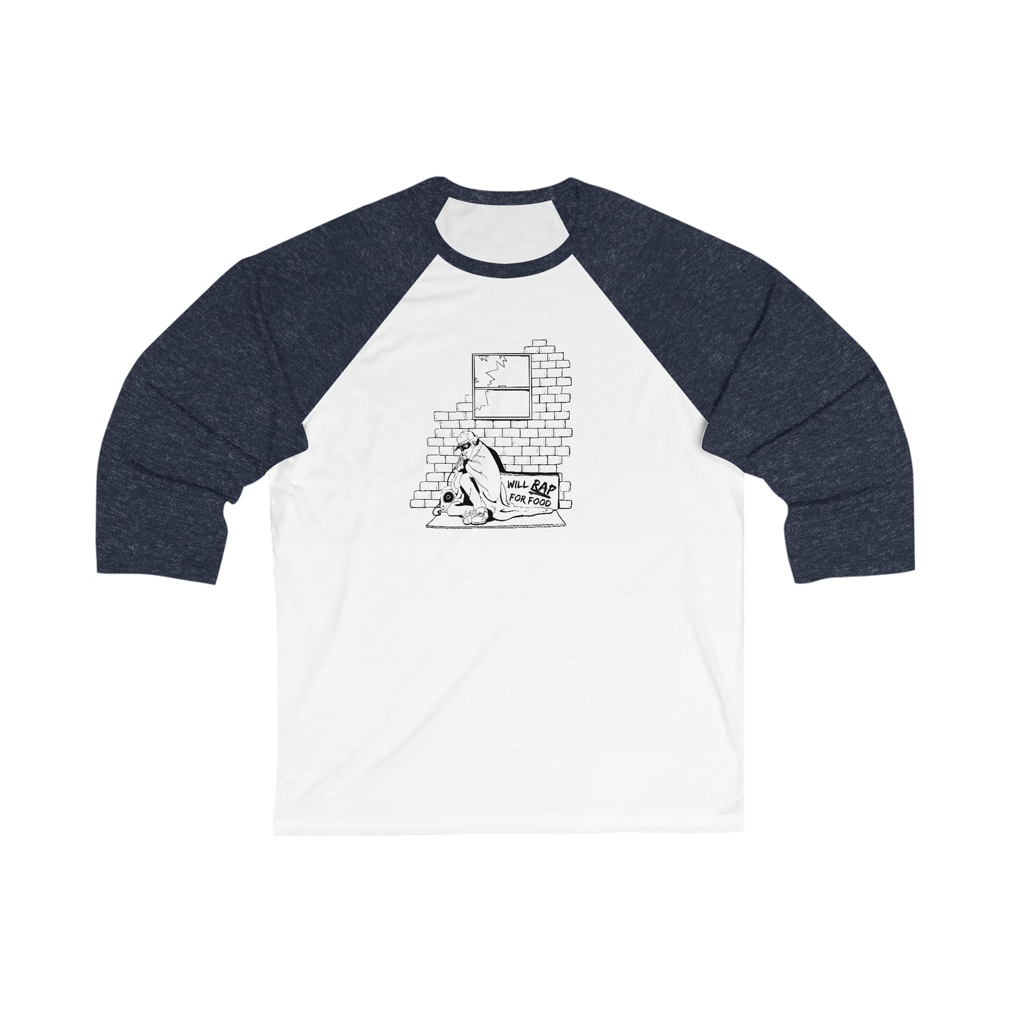 Baseball Tee | Will Rap For Food Design