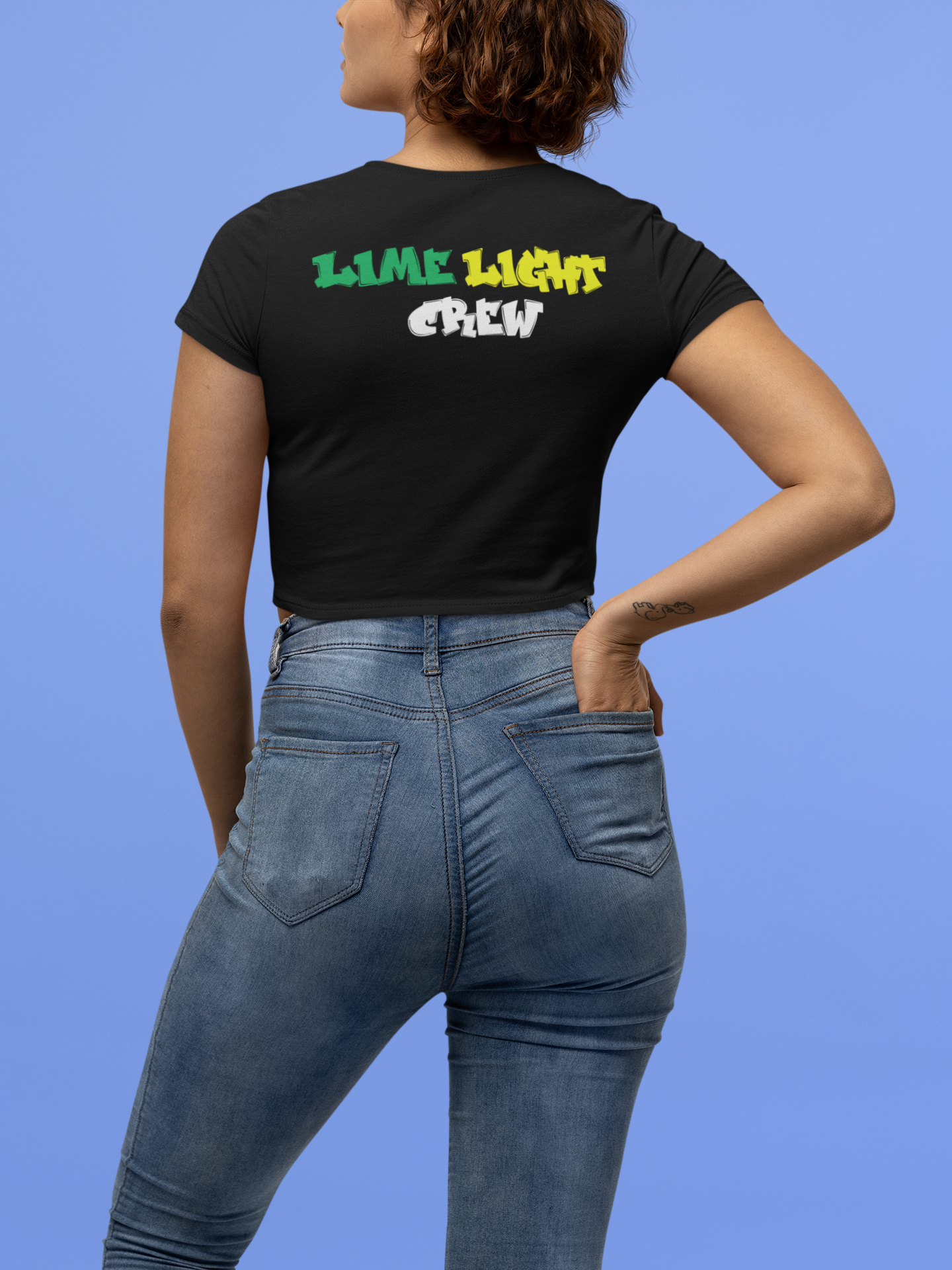 Cropped Tee | Lime Peeling Design