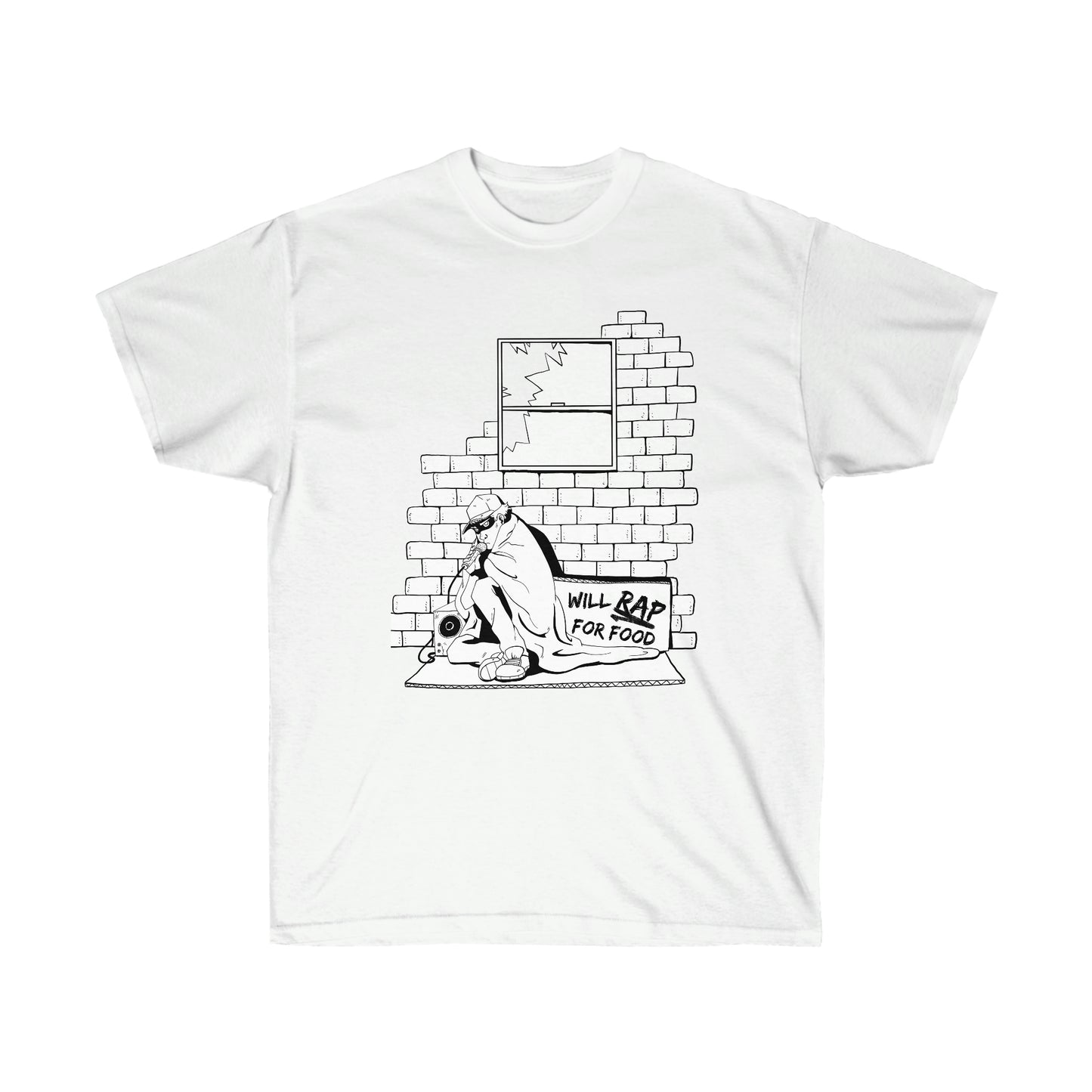 T Shirt | Will Rap For Food Design